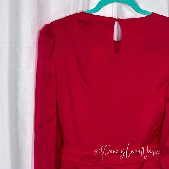 NWT Intermix Jayda Ruched Crepe de Chine Mini Dress